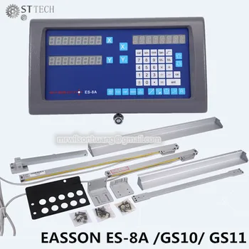 Doprava zadarmo Easson ES-8A kompletný set 2 os DRO digitálnym výstupom a 2 ks GS10 lineárnej mierke pre sústruh a mlyn