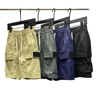 Letné pánske Pracovné Nohavice, vyšívané kvalitné veľké vrecko, rýchle sušenie elastické dizajn šortky vonkajšie cestovné nohavice 4XL