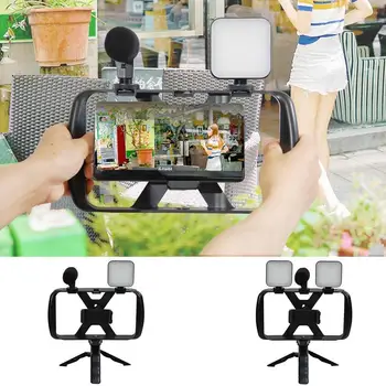 Selfie Stick Statív S Mic Vyplniť Svetla 4 V 1 Stojan Stojan, Sada Pre Vlogging Live Streaming Nahrávanie Videa Foto ForTiktok