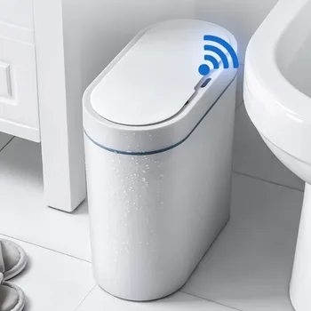 Inteligentný Senzor Koša Elektronické Automatické Domácnosti, Kúpeľňa, Wc Nepremokavé Úzke Šev Skladovanie Vedro Smart Home Koša