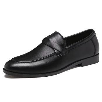 Veľká veľkosť 37-48 Mužov Mocassin Loafer Topánky Nové Priedušná Bežné Kožené Pošmyknúť na Bežné topánky Zapatos De Hombre