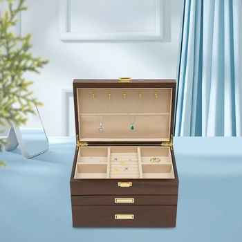 Šperky Box pre Ženy, Šperky Organizátor Box, Šperkov, Boxy na Skladovanie, Náušnice, Prstene, Náhrdelníky Náramok