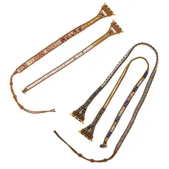 Ručné Korálkový Náramok Hodiniek Band Compatible Pre Iwatch 1-8 Série 38/40 Boho Hodinky Remienok Módne Šperky
