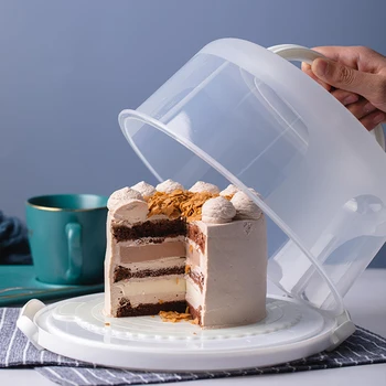 8 Palcový Prenosný Cake Box Potraviny v Čerstvom stave-vedenie Box Chladnička Prijímanie Anti-cross Vôňa Ovocia, Zeleniny Transparentné Storager