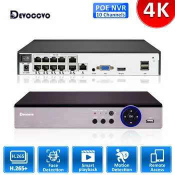 Super HD 8MP H. 265 POE NVR videorekordér 10CH 8MP XMEYE Stretávajú Detekcie 4K CCTV Zabezpečenia Siete Dohľadu Záznamník 8CH P2P