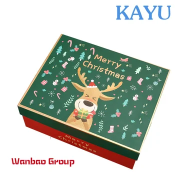akceptované prispôsobené Vianočný papier, lepenka darčeka tvorivé prekvapenie candy papierové krabice na Vianočné balenie