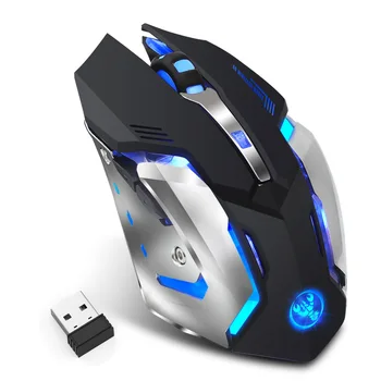 2.4 G wireless mouse herný počítač myš 2400DPI svetelný gaming mouse na PC, počítačové hry