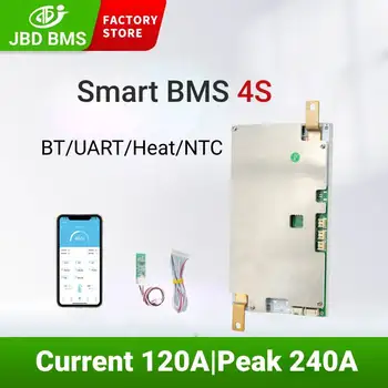 JBD Smart BMS 4S LiFePo4 12V Li-ion 4S 120A Rovnaký Port Rovnováhu Bms UART BT NTC Tepla Funkcia Pre Lítiové Batérie
