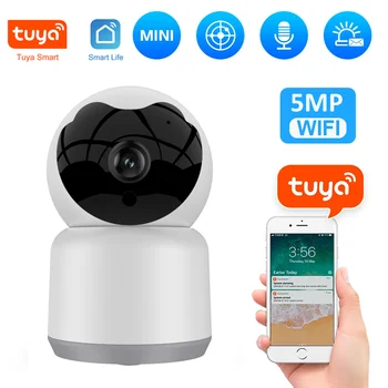 Tuya Smart Fotoaparát Mini WiFi IP Kamera Vnútorné Zabezpečenia Bezdrôtovej Domácej CCTV Kameru 2MP S Automatickým Sledovaním Pet Kamery