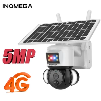 INQMEGA 5MP Vonkajšia Bezpečnostná Kamera WIFI Solárny pohon Kamery 4G Domov Kamery cctv Kamery Výkonné Solárne Panely