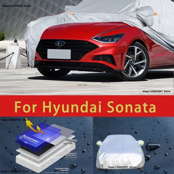 Pre Hyundai Sonata Vonkajšie Ochrany Full Auto Pokrýva Snehová pokrývka Slnečník Vodotesný, Prachotesný Exteriéru Auto príslušenstvo