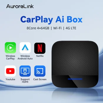 CarPlay Ai TV Box systém Android, Bezdrôtová CarPlay Adaptér Bezdrôtovej Android Auto pre Audi VW Toyota s Netflix YouTube 4G LTE