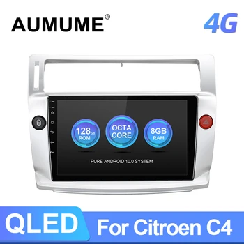 Android 10 autorádia Pre Citroen C4 C-Triomphe C-Quatre 2004-2009 GPS Auto Multimediálne Video Prehrávač Carplay QLED RAM 8GB Č 2din