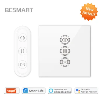 Smart Home Tuya Inteligentný Život WiFi Opony Prepínač pre Elektrické Motorové Záves na Slepý rolety s Diaľkovým Ovládanie Hlasom