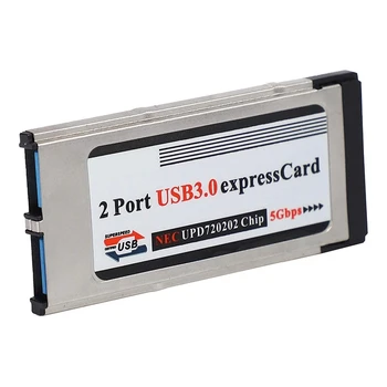 2X High-Speed Duálny 2 Port USB 3.0 Express Card 34 mm Slot pre Express Kartu PCMCIA Converter Adaptér Pre Notebook Notebook