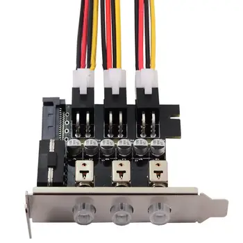 HTPC HDD vypínač 3 Port Pevný Disk Power Control Podporuje 80mm Half-výška Podvozku, Multi-systém Spínania pre Stolné pc