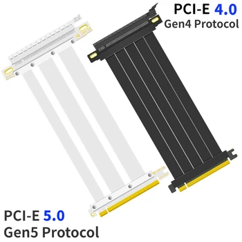 5U Pozlátené Vysokej Rýchlosti PCIE X16 4.0 5.0 Stúpačky Kábel PCI Express Gen5/4/3 Flexibilné Tienené Stúpačky Extender Herné 90° 180° GPU