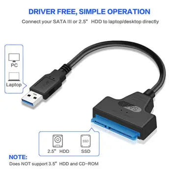 SATA na USB 3.0 / 2.0 Kábel Až 6 gb / S na 2,5 Palca Externý HDD SSD Pevný Disk SATA 3 22 Kolíkový Adaptér USB 3.0 na Sata Adaptéry