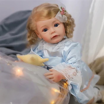 50 Reborn Batoľa Dievča Princezná Sue-Sue celého tela Vinyl 3D Maľba Viditeľné Venis Pokožky Reálnom Živote Bebe Reborn Bábiky Blond Vlasy