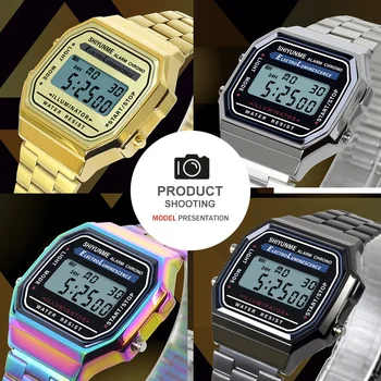2023 hodinky zlaté hodinky mužov, nastaviť značky luxusné LED digitálne Nepremokavé Quartz mužov sledovať vojenské Športové Náramkové Hodinky relogio masculino