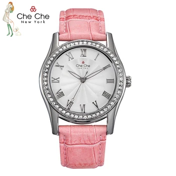 CHE CHE CC035 hodinky pre ženy, autentické nepremokavé kórejský módne dámske hodinky troch-dimenzionální dial