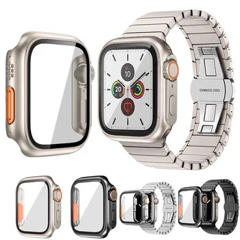 Watchcase s Popruh pre Apple Hodinky 1-8 Ultra 49 MM, Vodotesné puzdro, Upravené Watchcase Pre Iwatch 8/7/6/5/4/3/2/1/SE